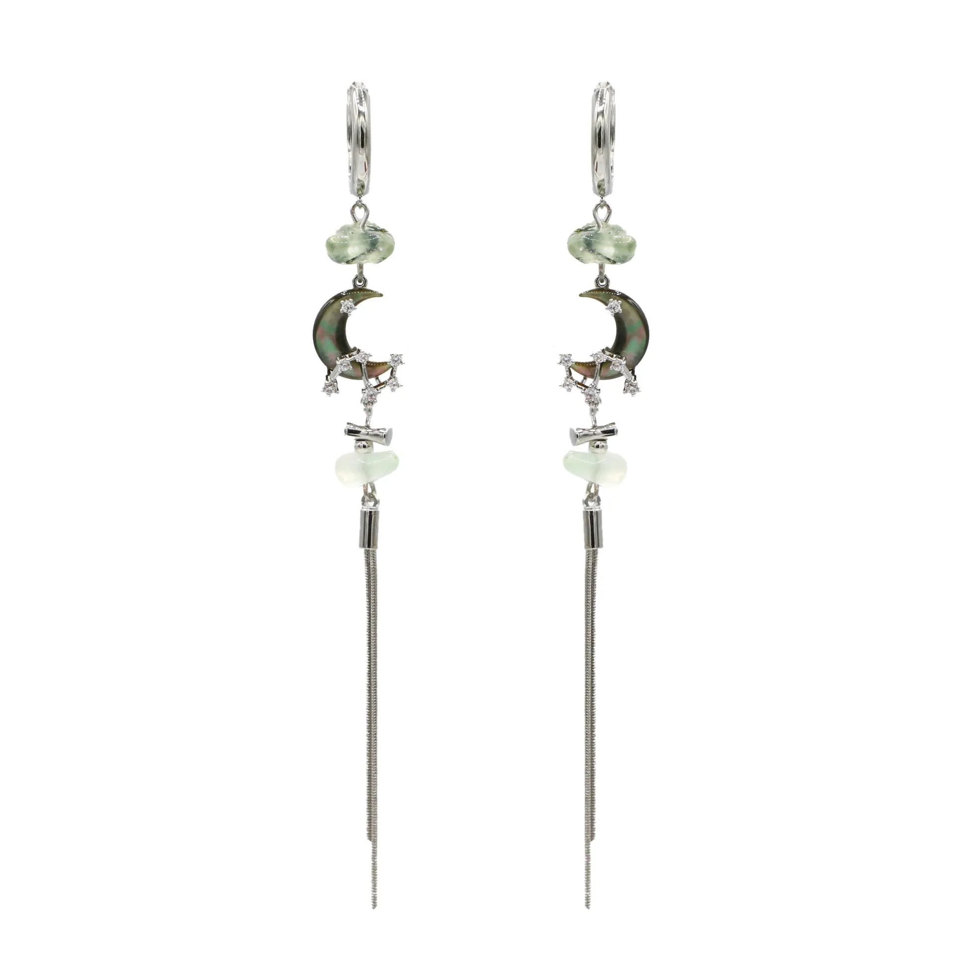 Charming Moon Huggie Earrings