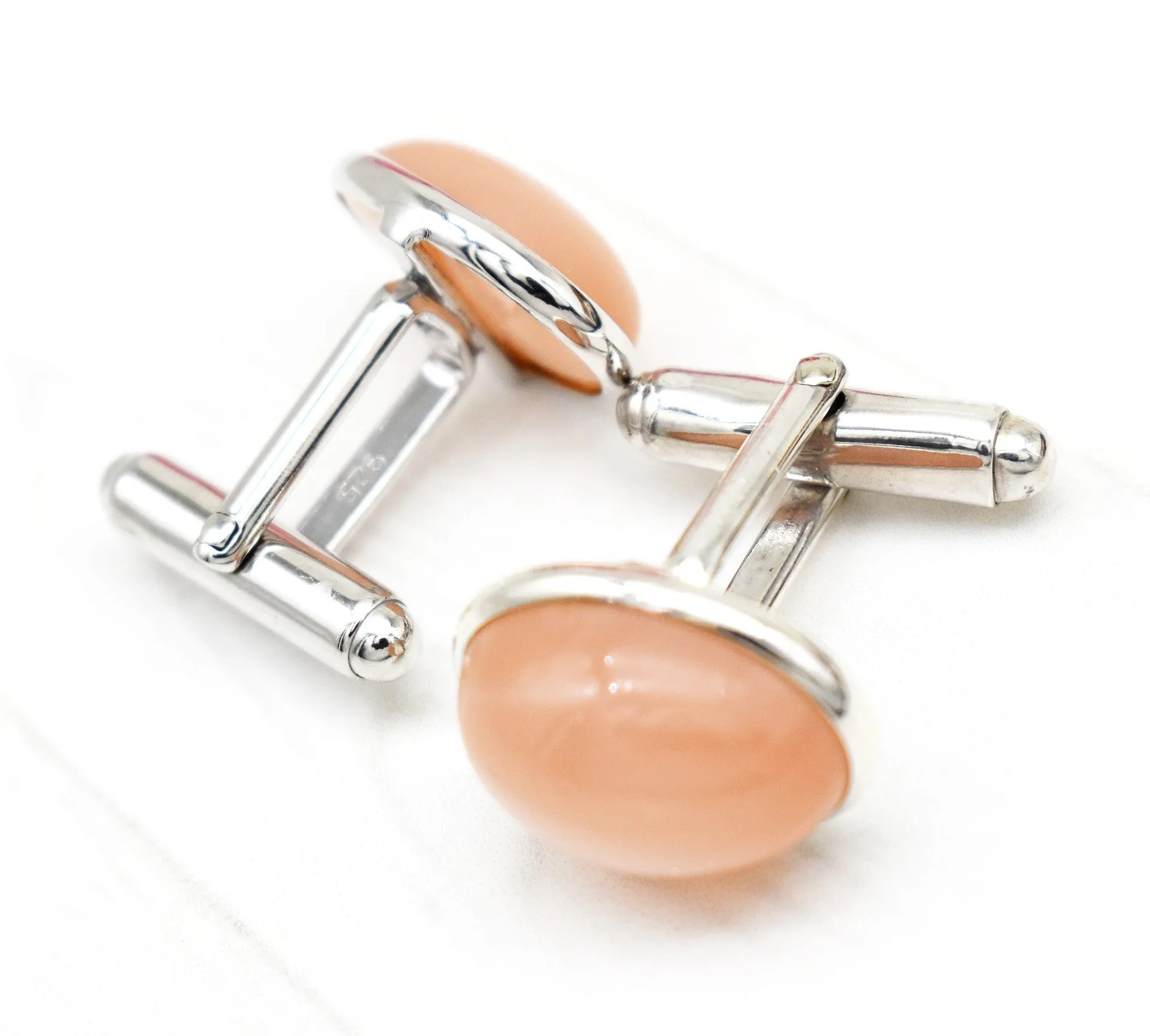 CHARMING MOON STONE CUFFLINKS