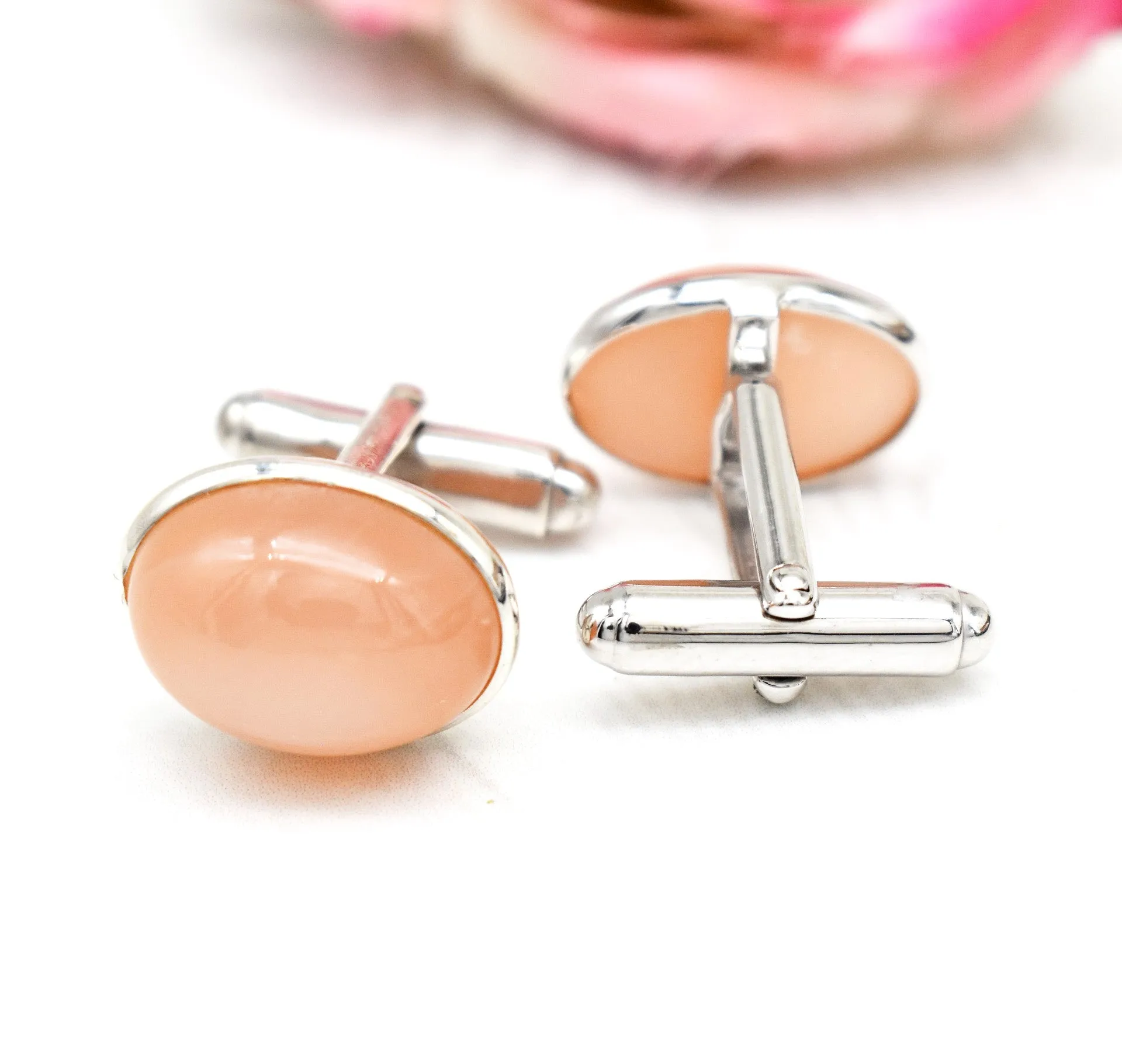 CHARMING MOON STONE CUFFLINKS