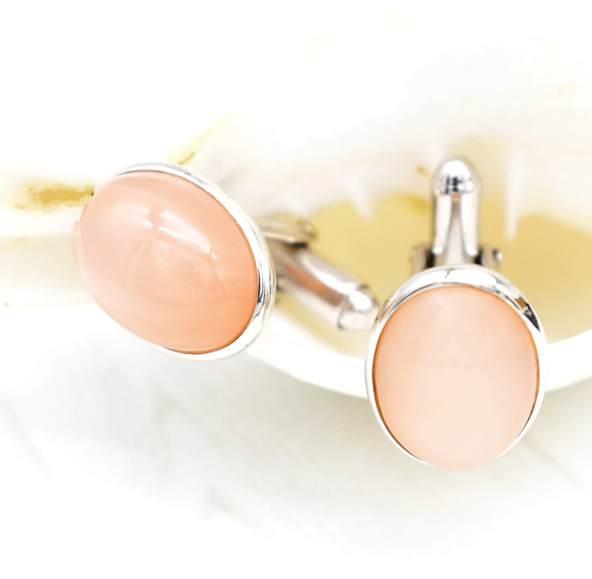 CHARMING MOON STONE CUFFLINKS