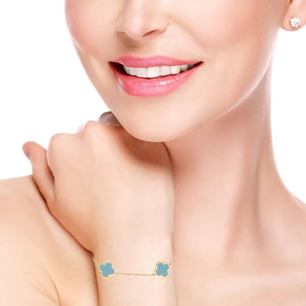 Charming Turquoise Clover Bracelet