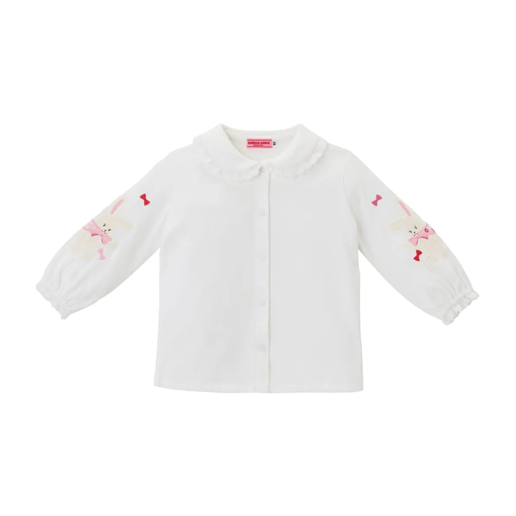 Chieco's Lace-Trimmed Cotton Blouse