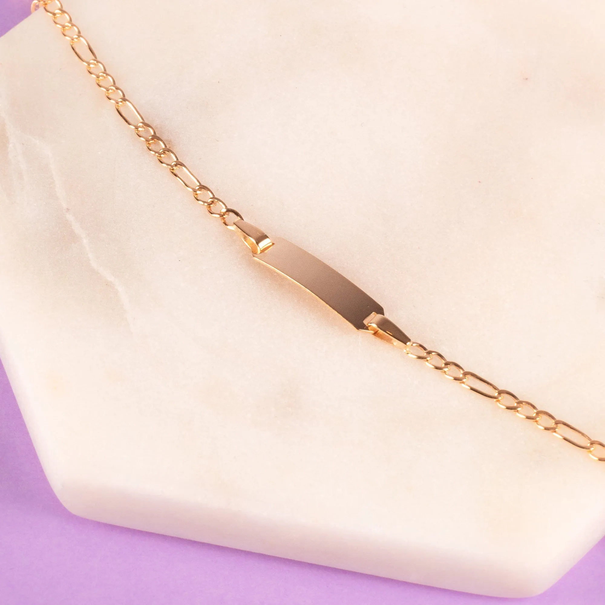 Children's 9ct Yellow Gold ID Bracelet
