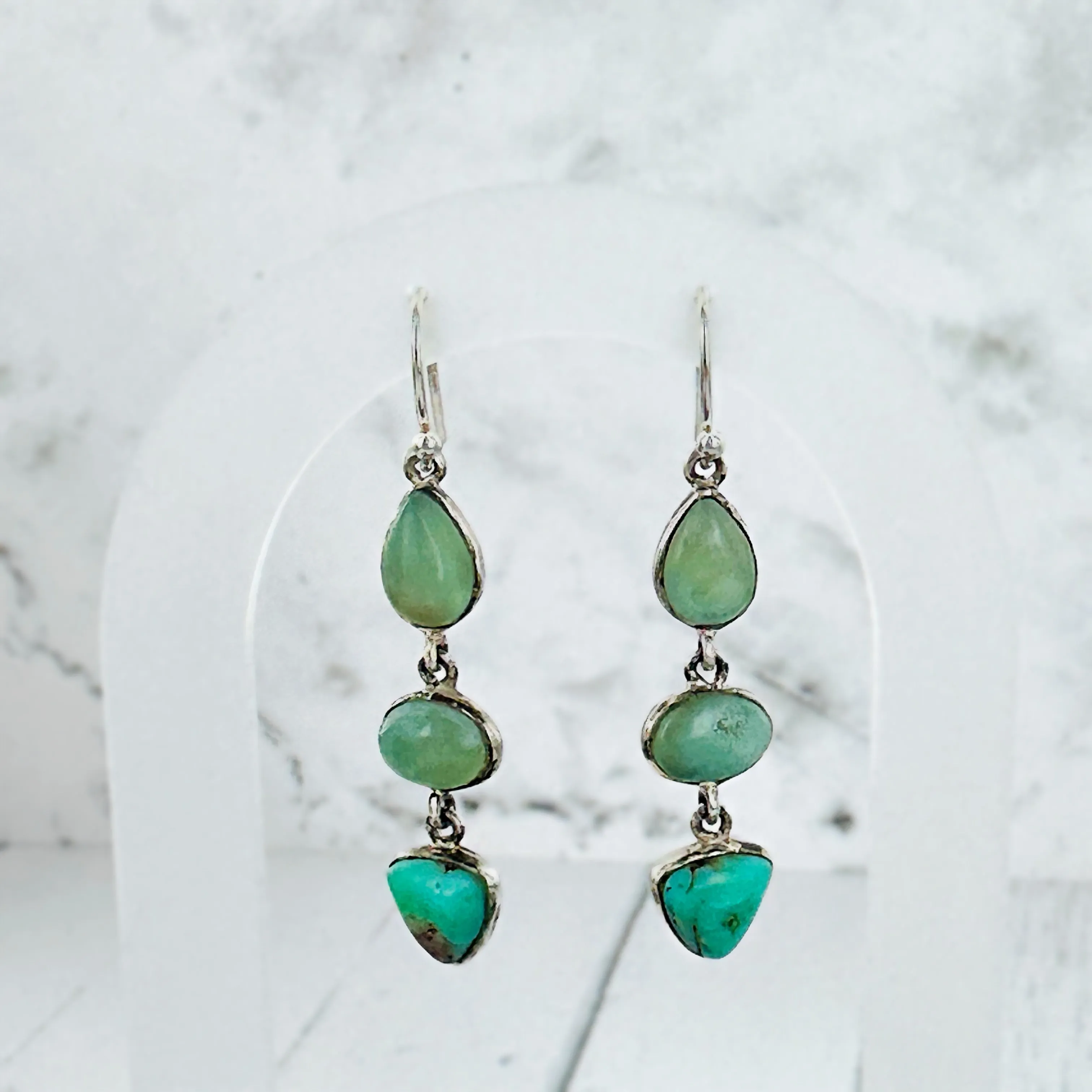 Chrysoprase Dangle Earrings
