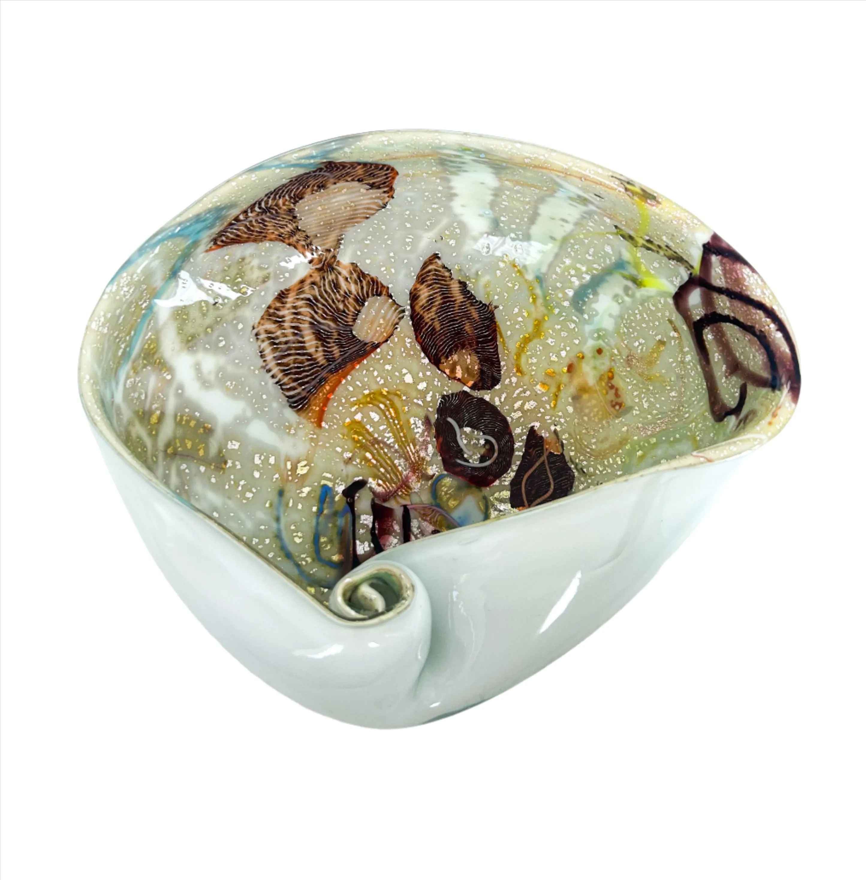 Confetti Shell Shaped Murano Dish
