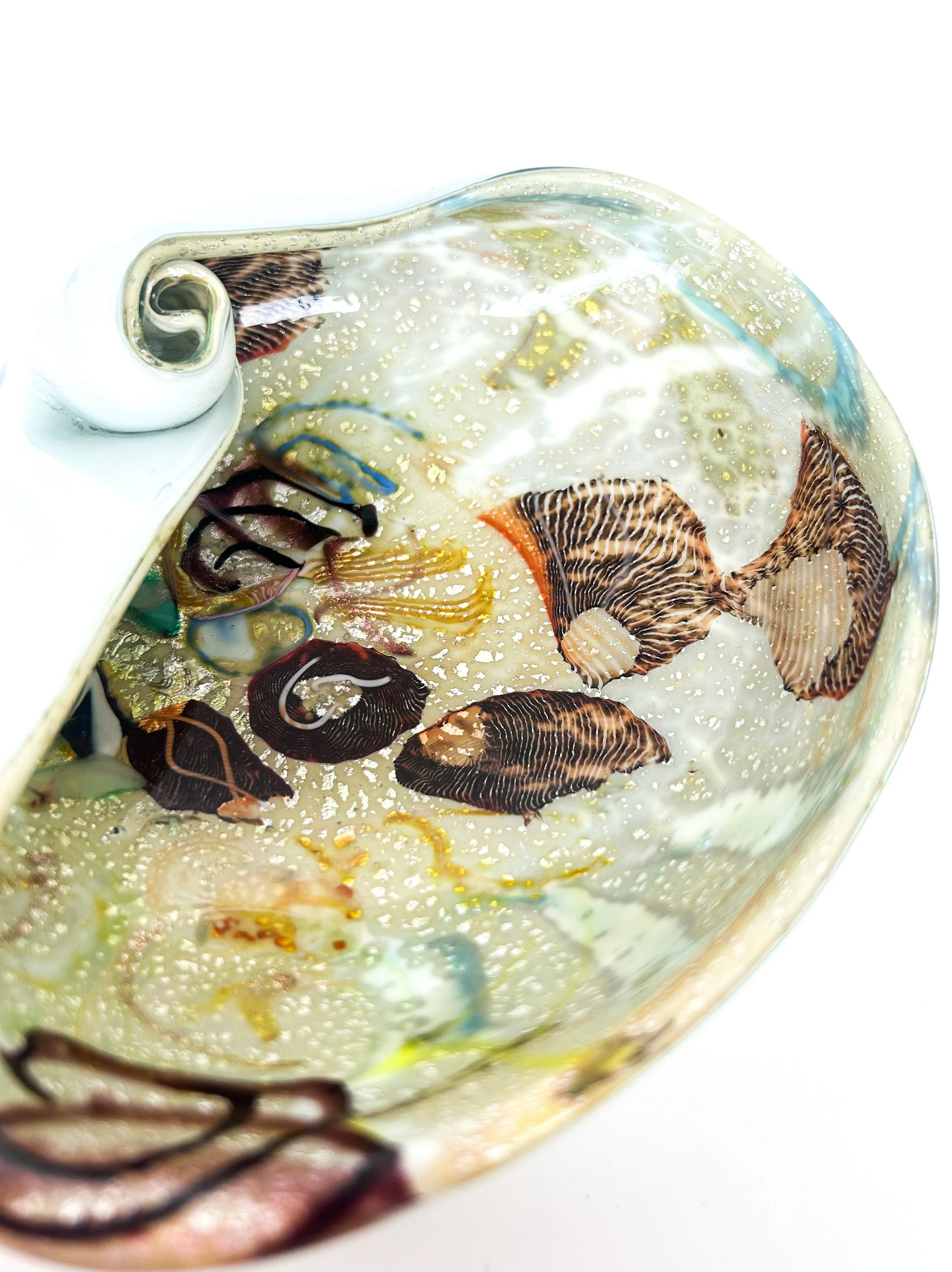 Confetti Shell Shaped Murano Dish