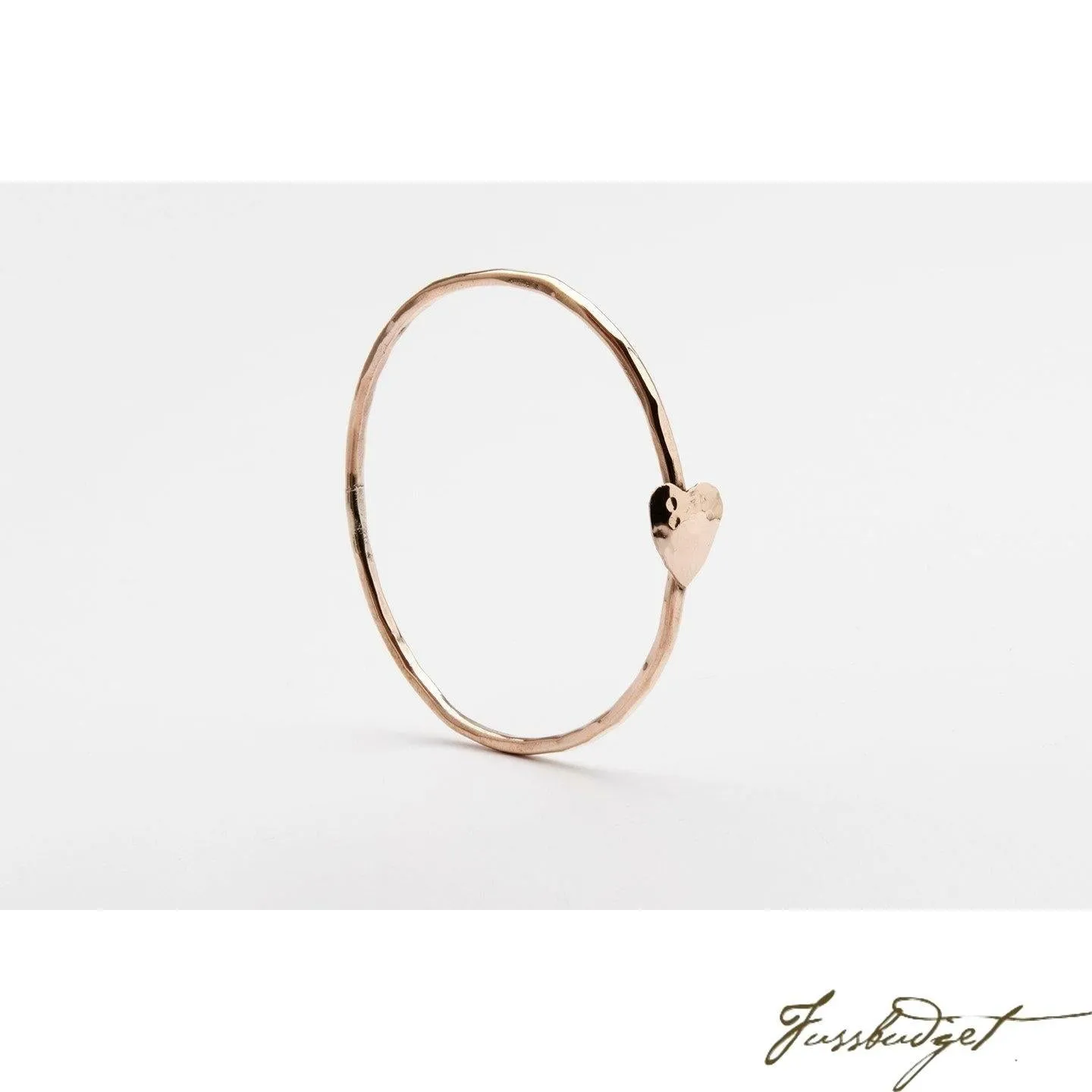 Copper Heart Bangle Bracelet