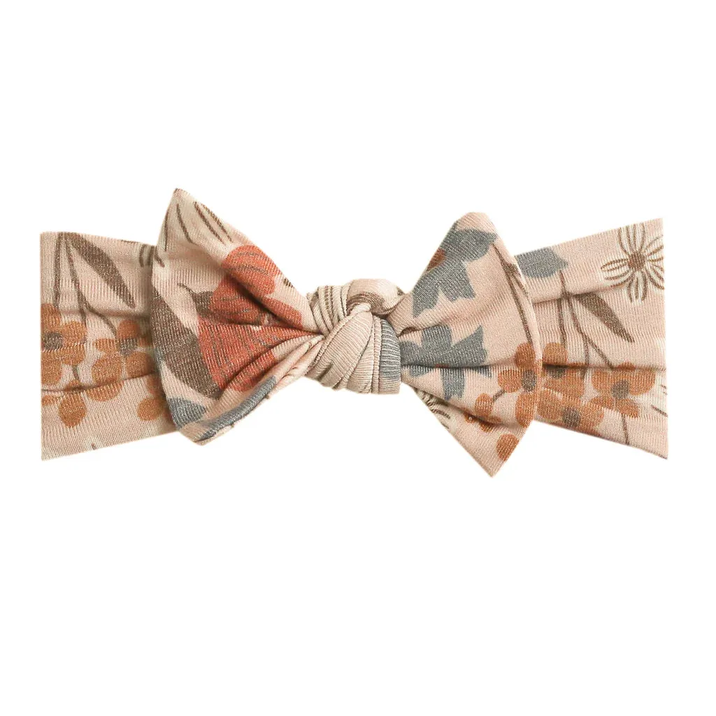 Copper Pearl - Knit Headband Bow - Eden