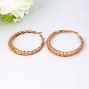 Copper Toned Coil Hoops