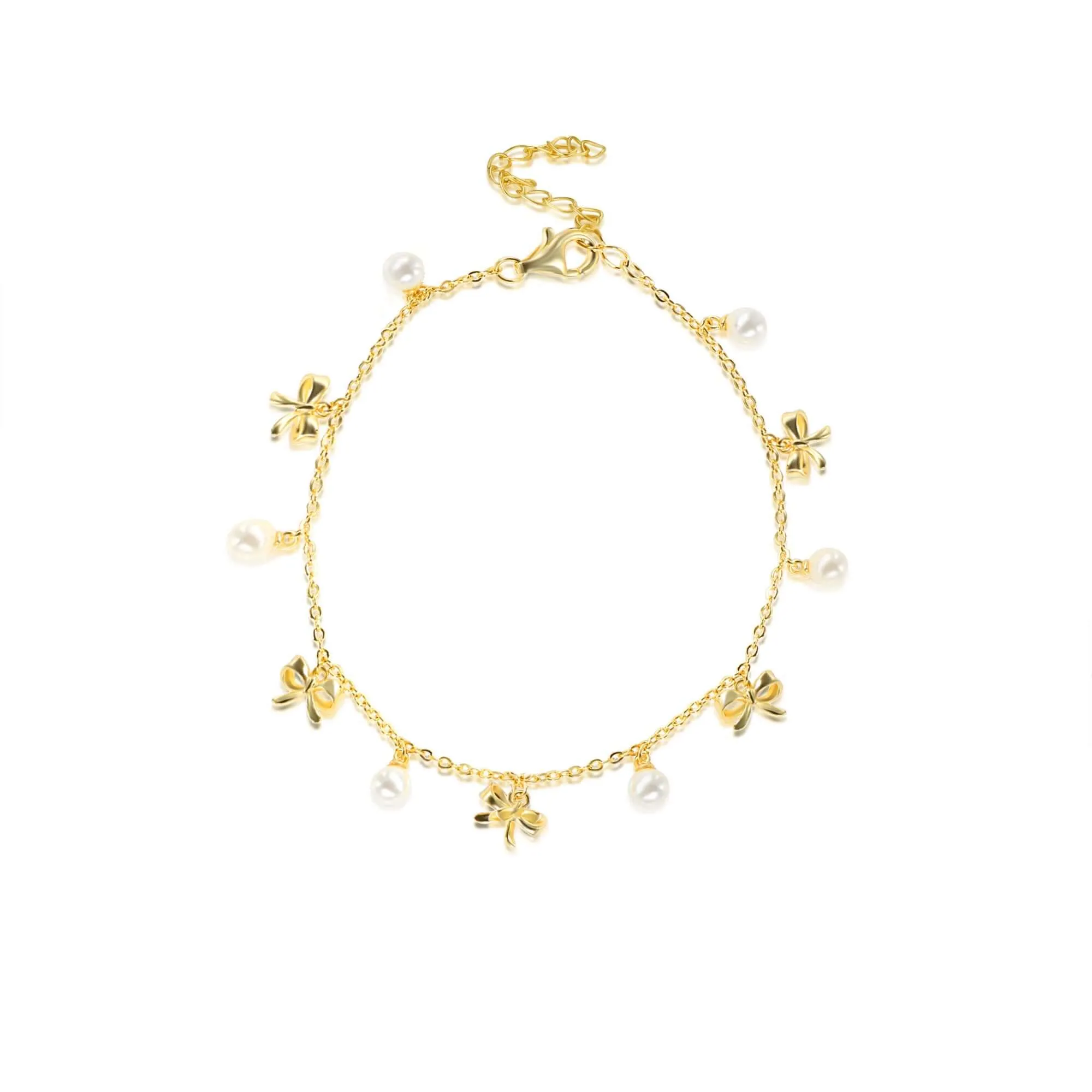 Coquette Charm Classic Bow Ring Bracelet Necklace Delicate Stud Earrings Set designed by Katie