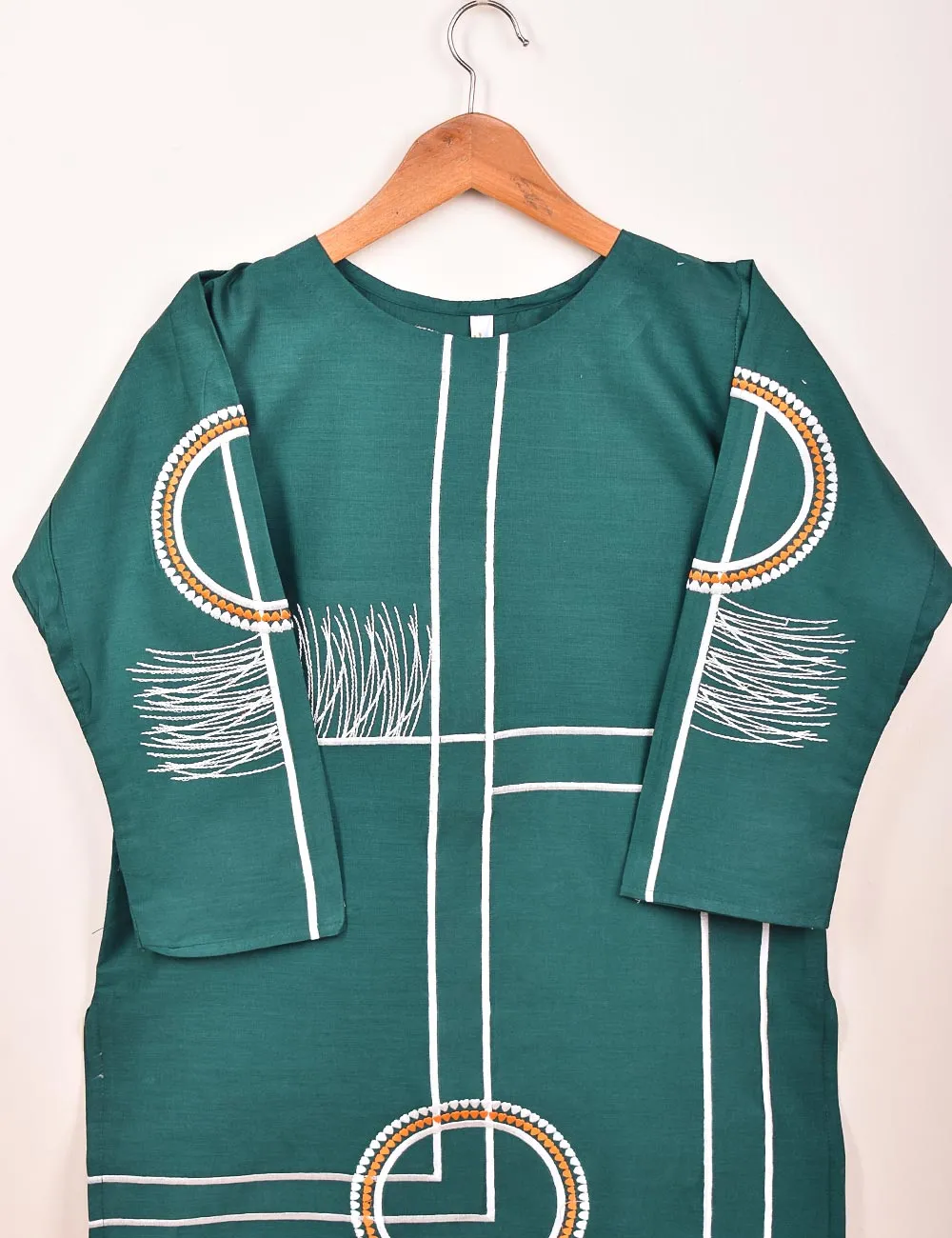 Cotton Embroidered Stitched Kurti - Revolution (TS-067A-Turquoise)