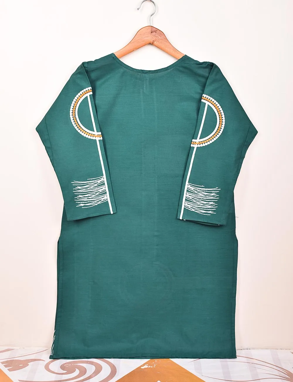 Cotton Embroidered Stitched Kurti - Revolution (TS-067A-Turquoise)