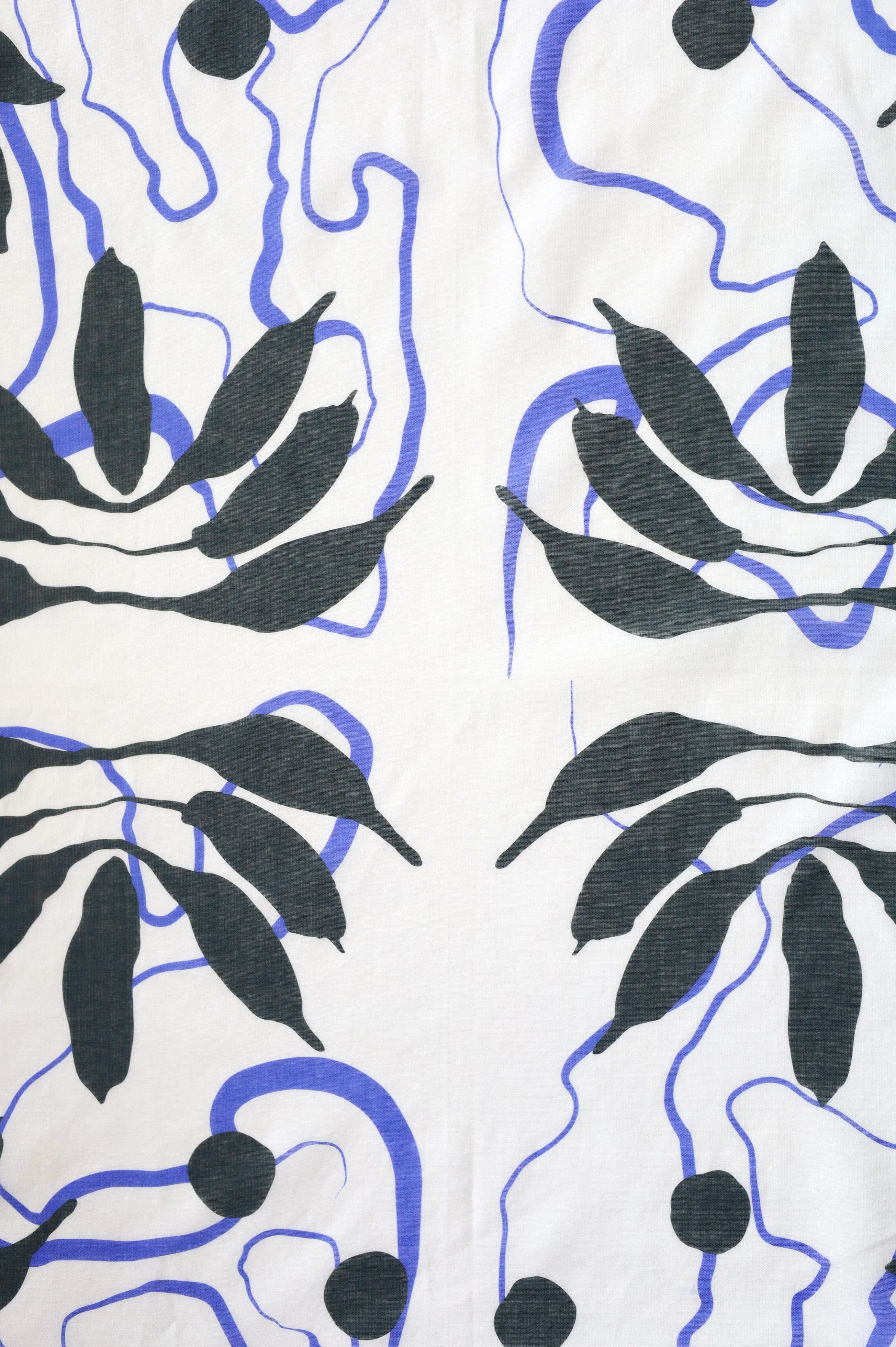 Cotton Voile Water Lily in Blue