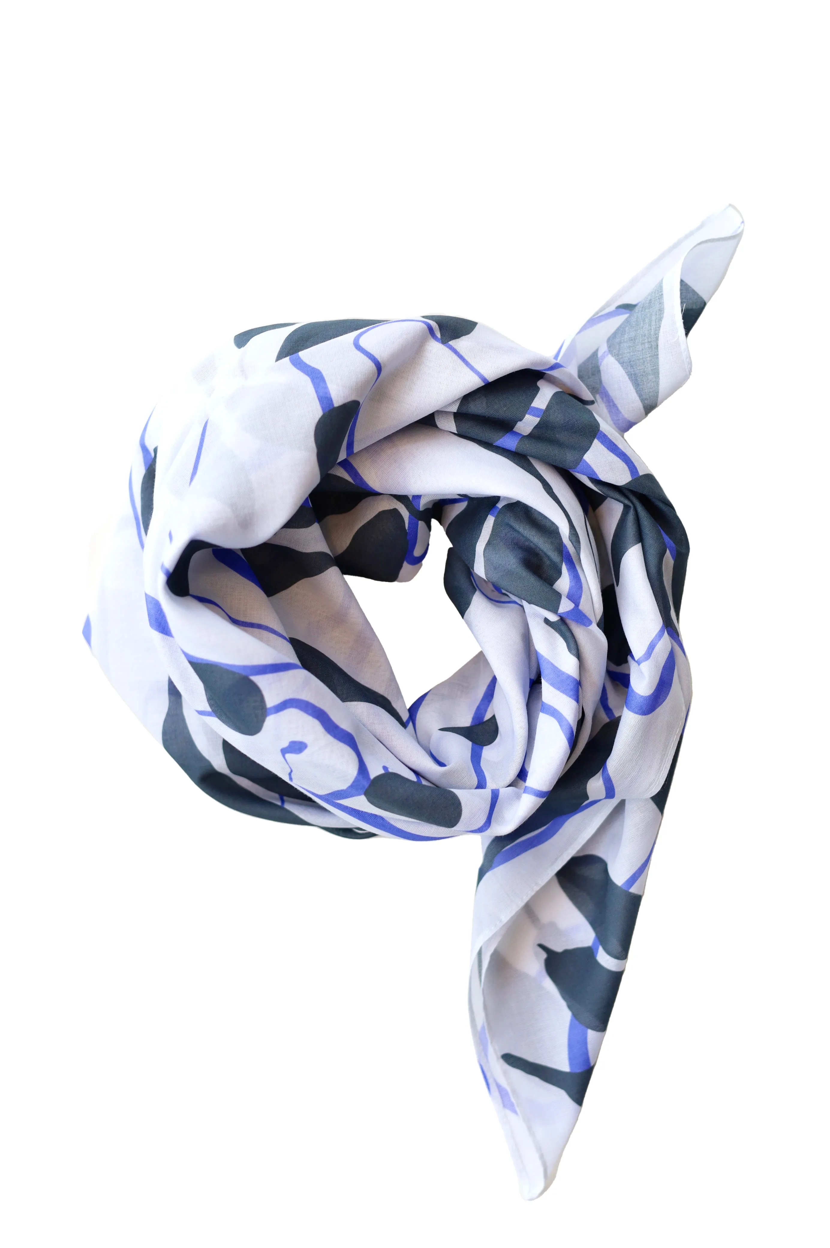 Cotton Voile Water Lily in Blue