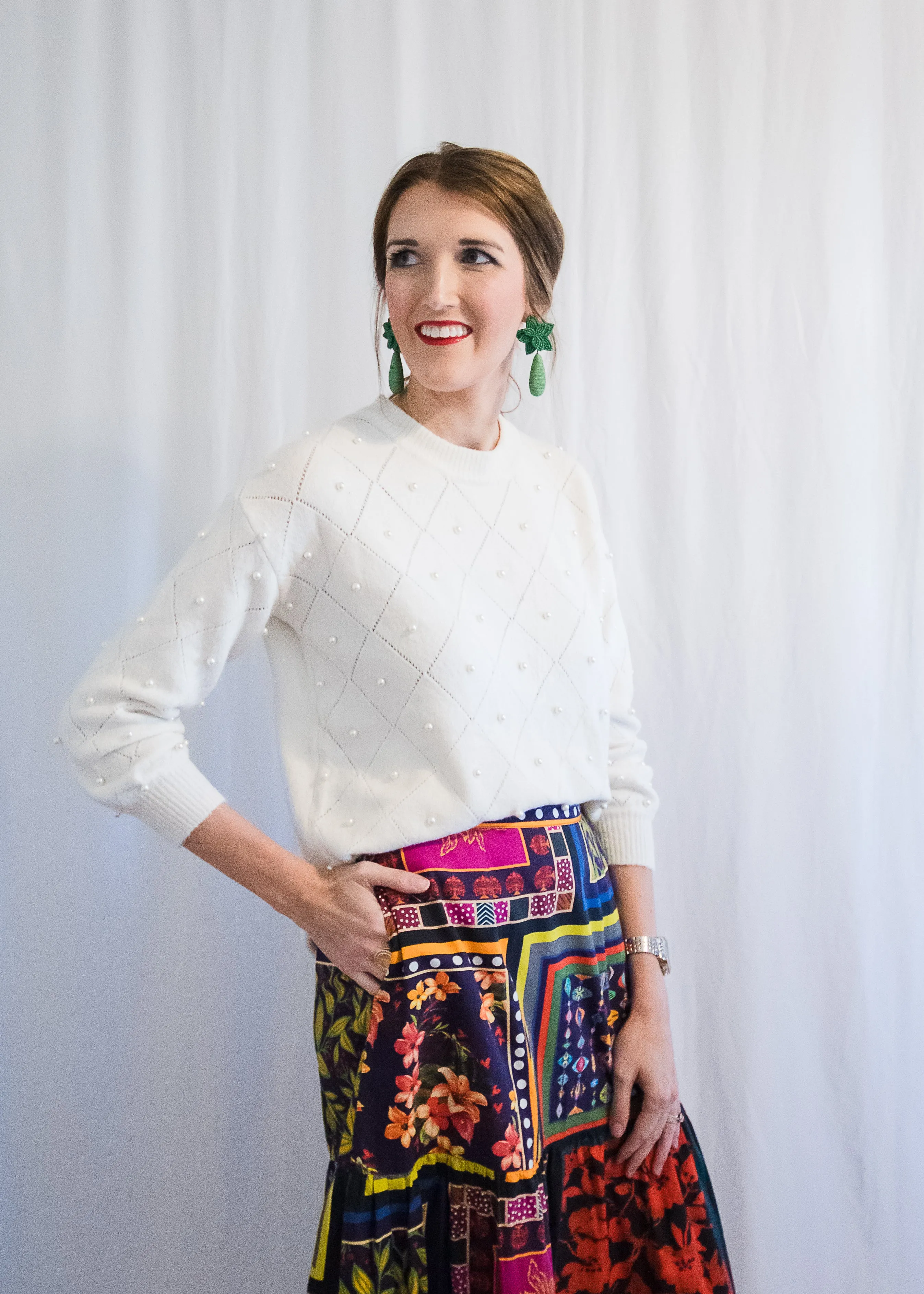 Covered in Pearls Ivory Sweater