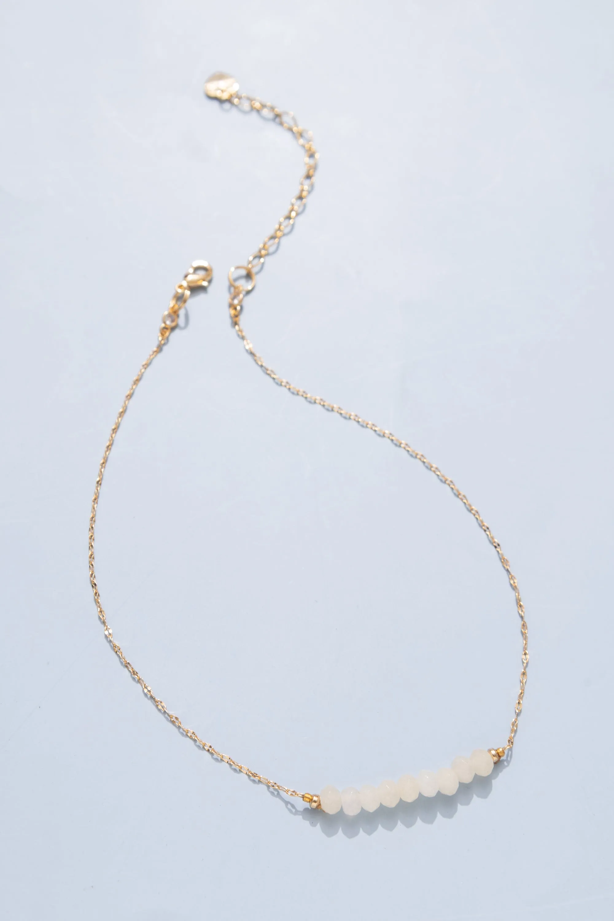 Creme Bead Strip Necklace