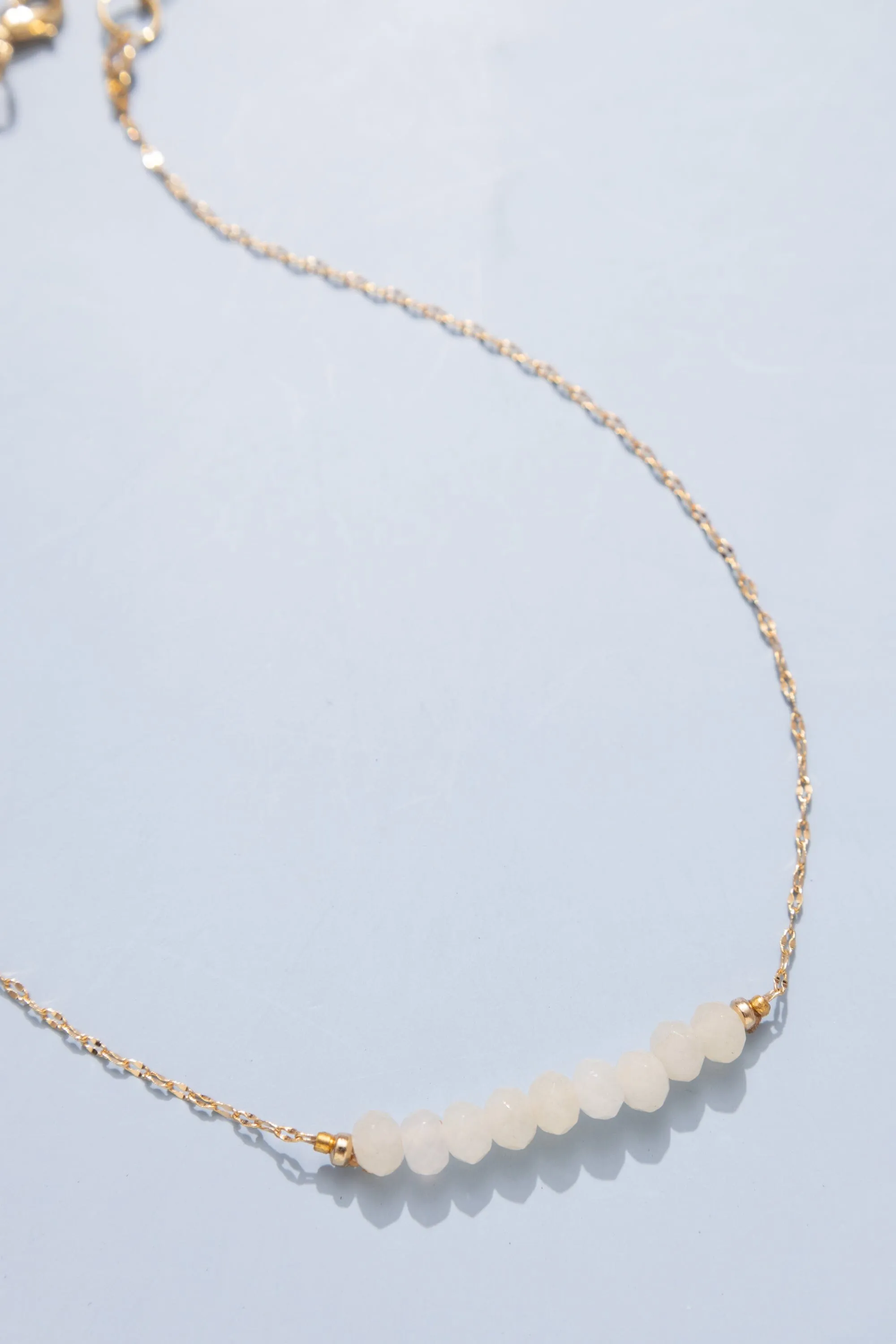 Creme Bead Strip Necklace