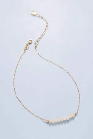 Creme Bead Strip Necklace