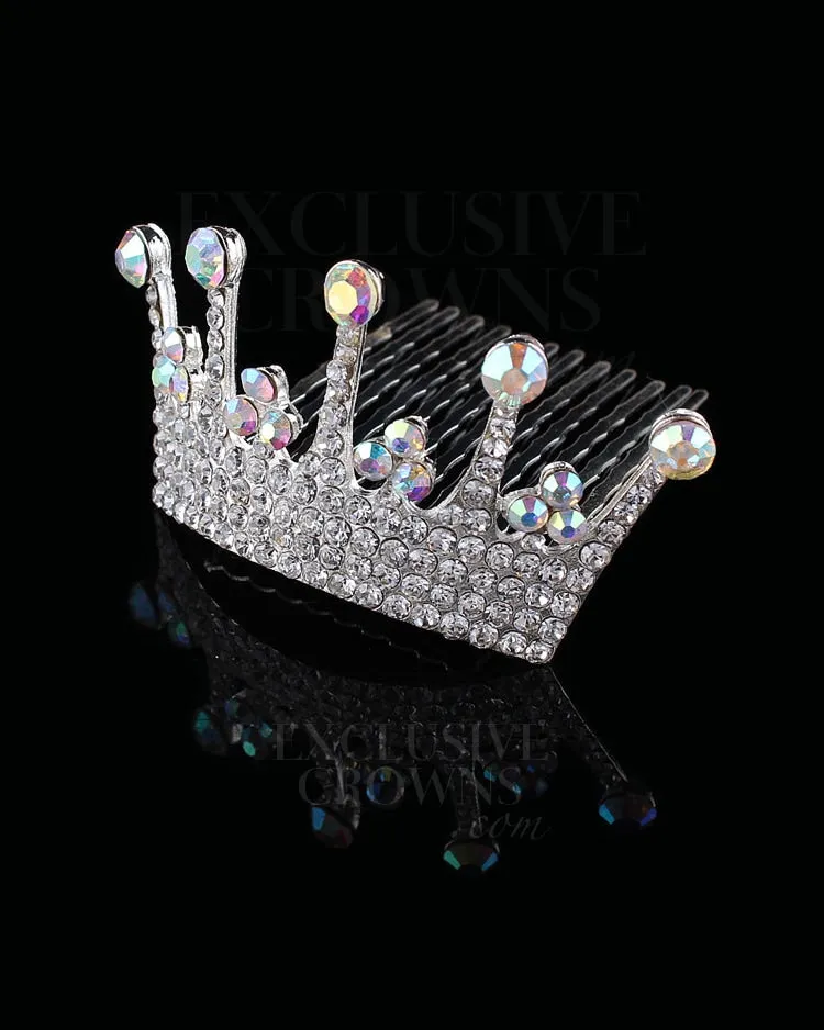 Crown Aurora Borealis Hair Comb