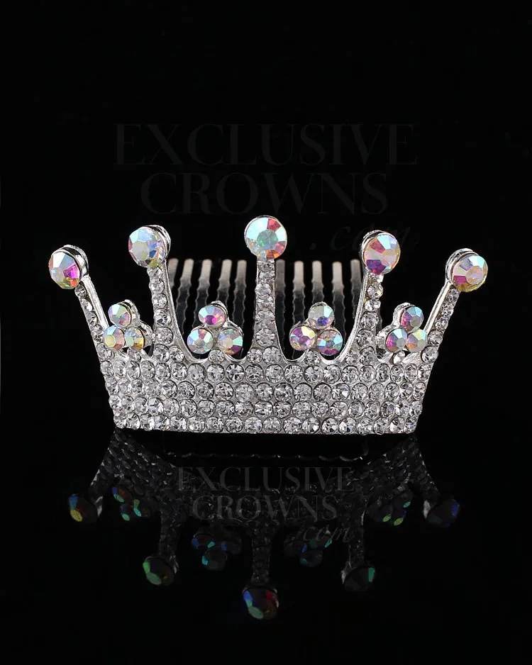 Crown Aurora Borealis Hair Comb