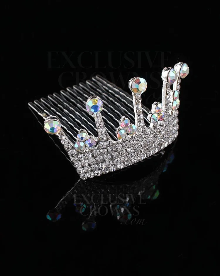 Crown Aurora Borealis Hair Comb
