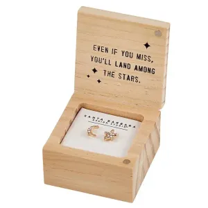 CUTE MOON & STAR SHAPED EARRINGS REACH FOR THE MOON