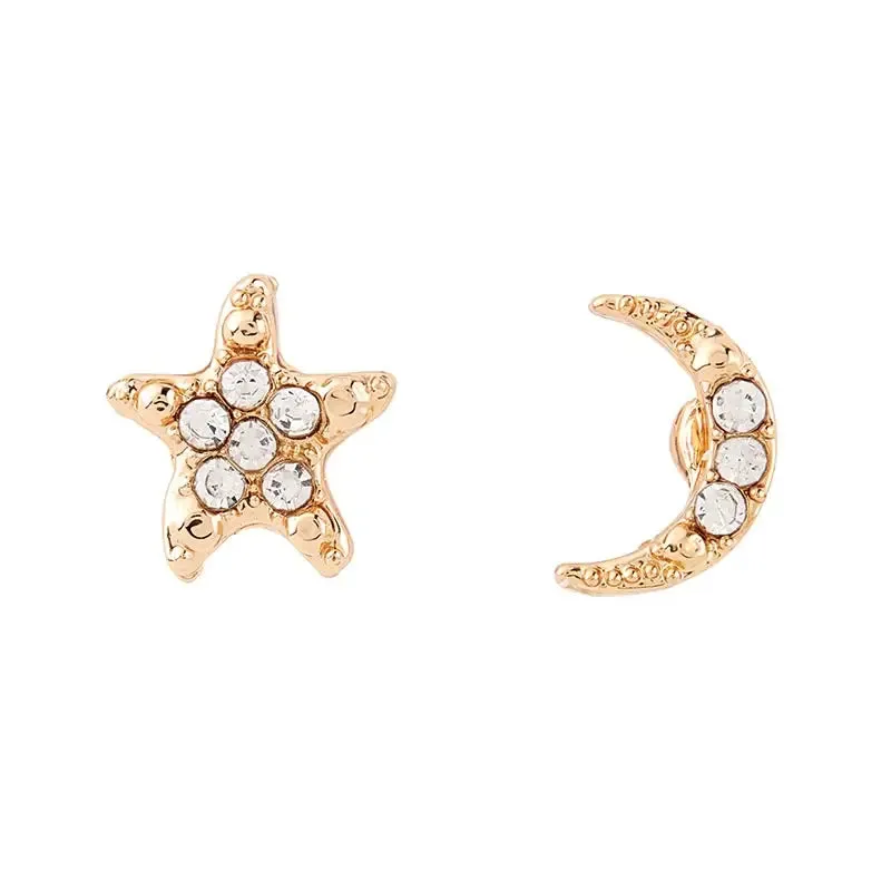 CUTE MOON & STAR SHAPED EARRINGS REACH FOR THE MOON