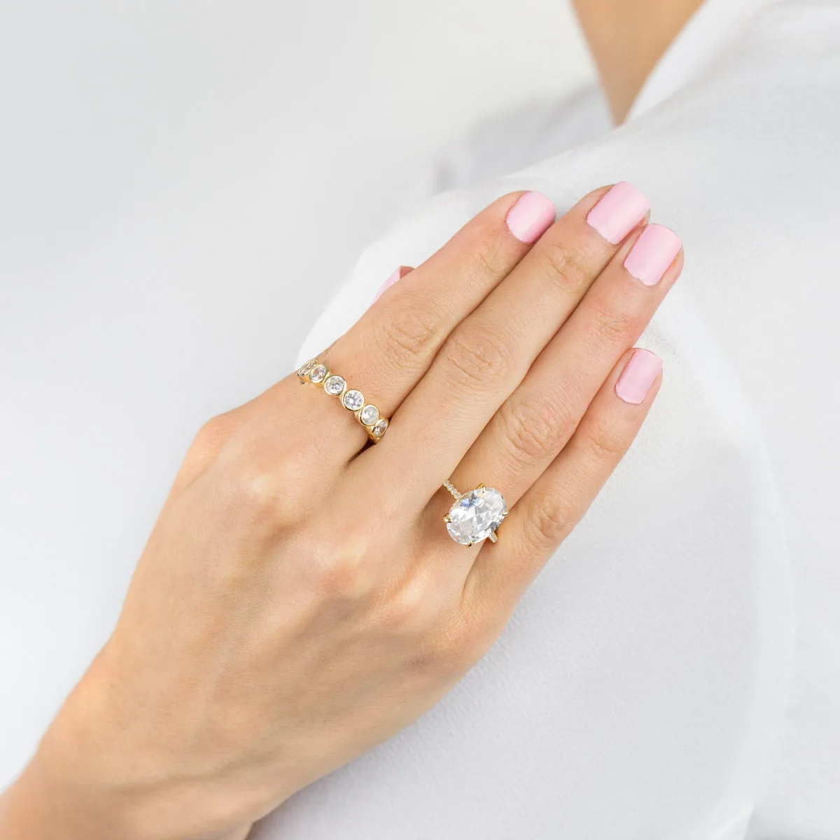 CZ Bezel Travel Ring