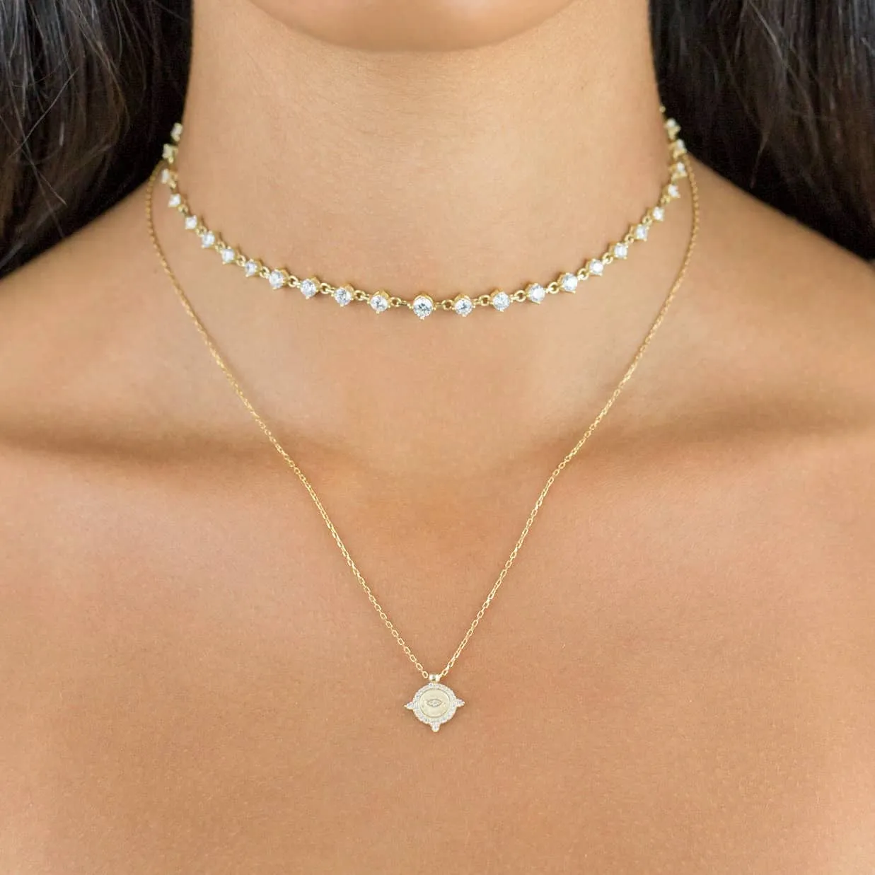 CZ Round Stone Choker