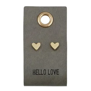 DAINTY GOLD STUD HEART EARRINGS