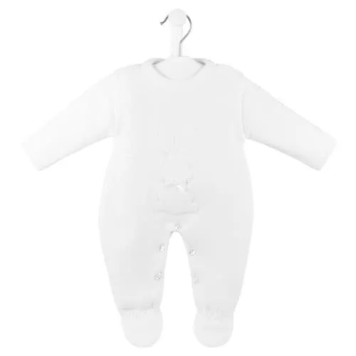 Dandelion Knitted Bunny Onesie - White