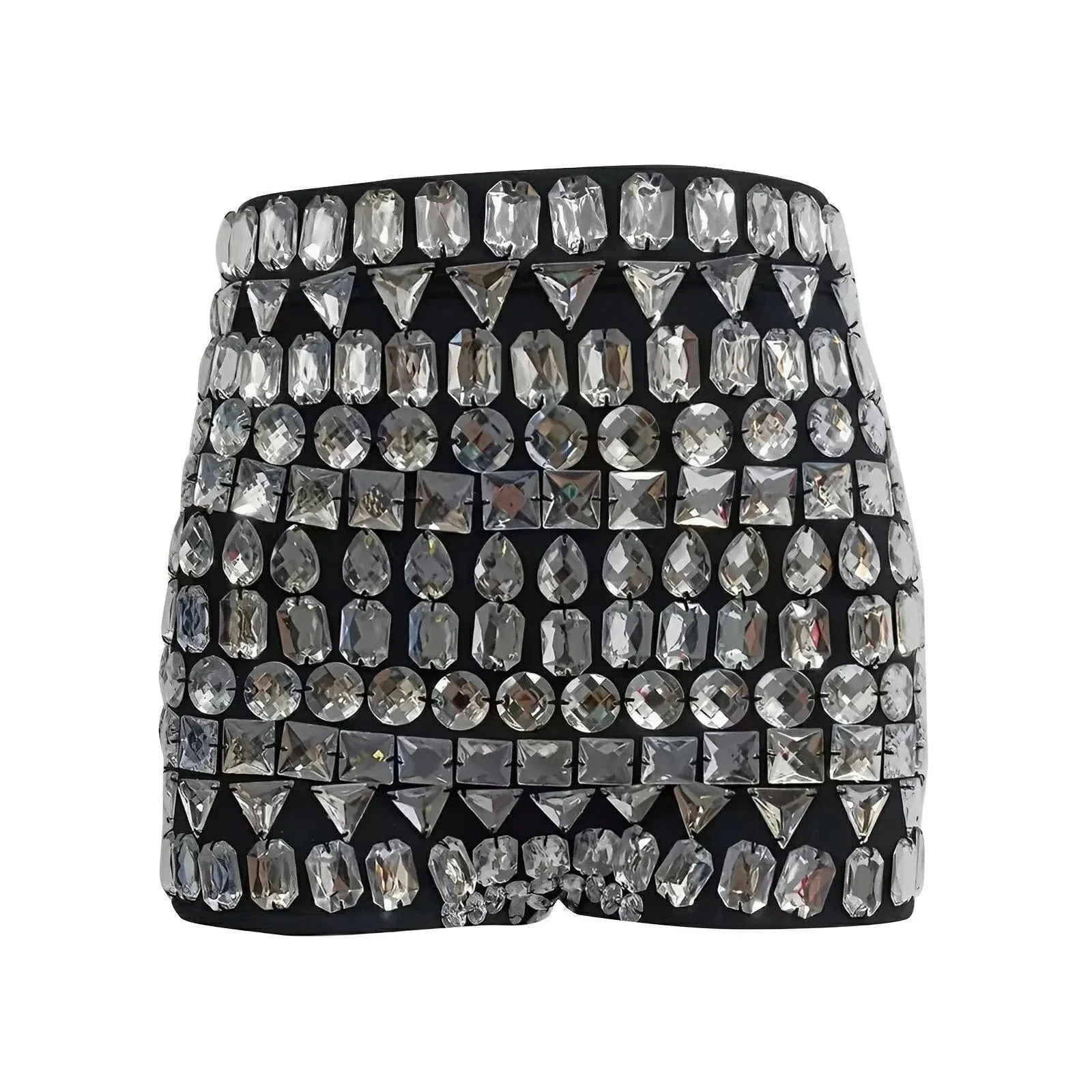 Della Rhinestone Mini Shorts