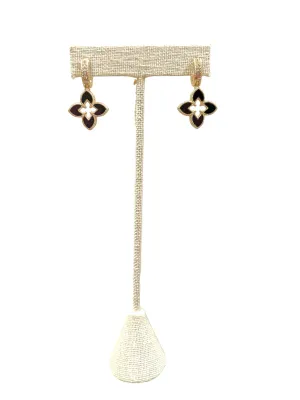 Designer Inspired Gold Pierced Drop Earrings | Resort Wear Jewelry