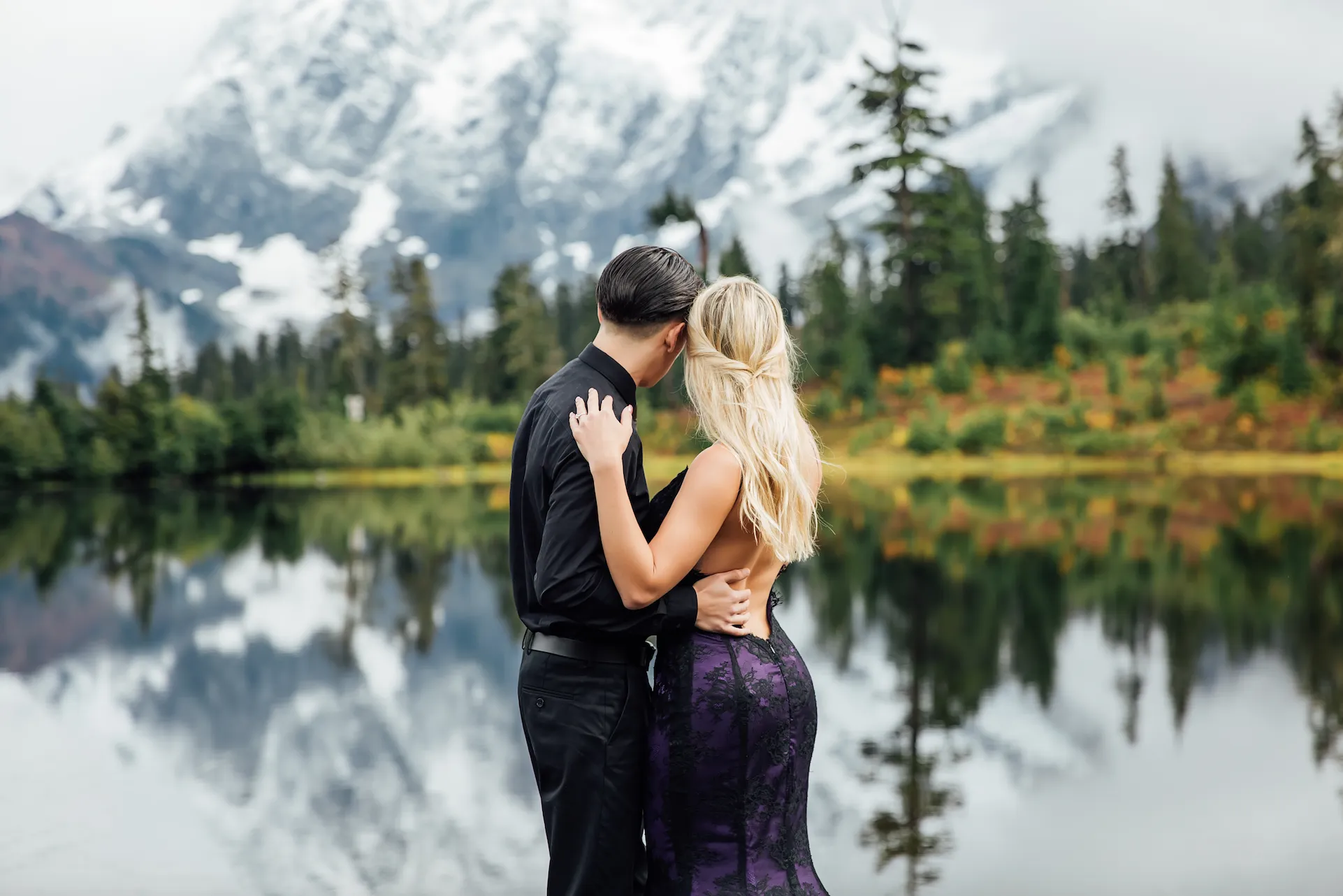 Detachable Black and Purple Gown (#Maia )