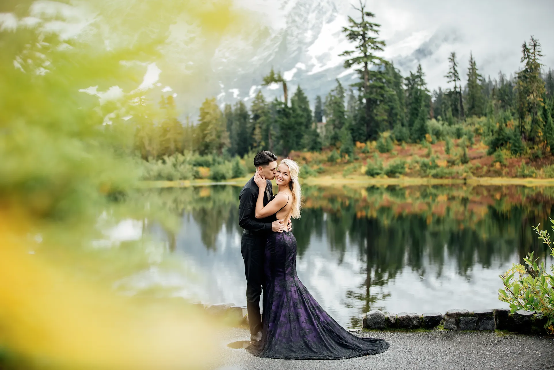 Detachable Black and Purple Gown (#Maia )
