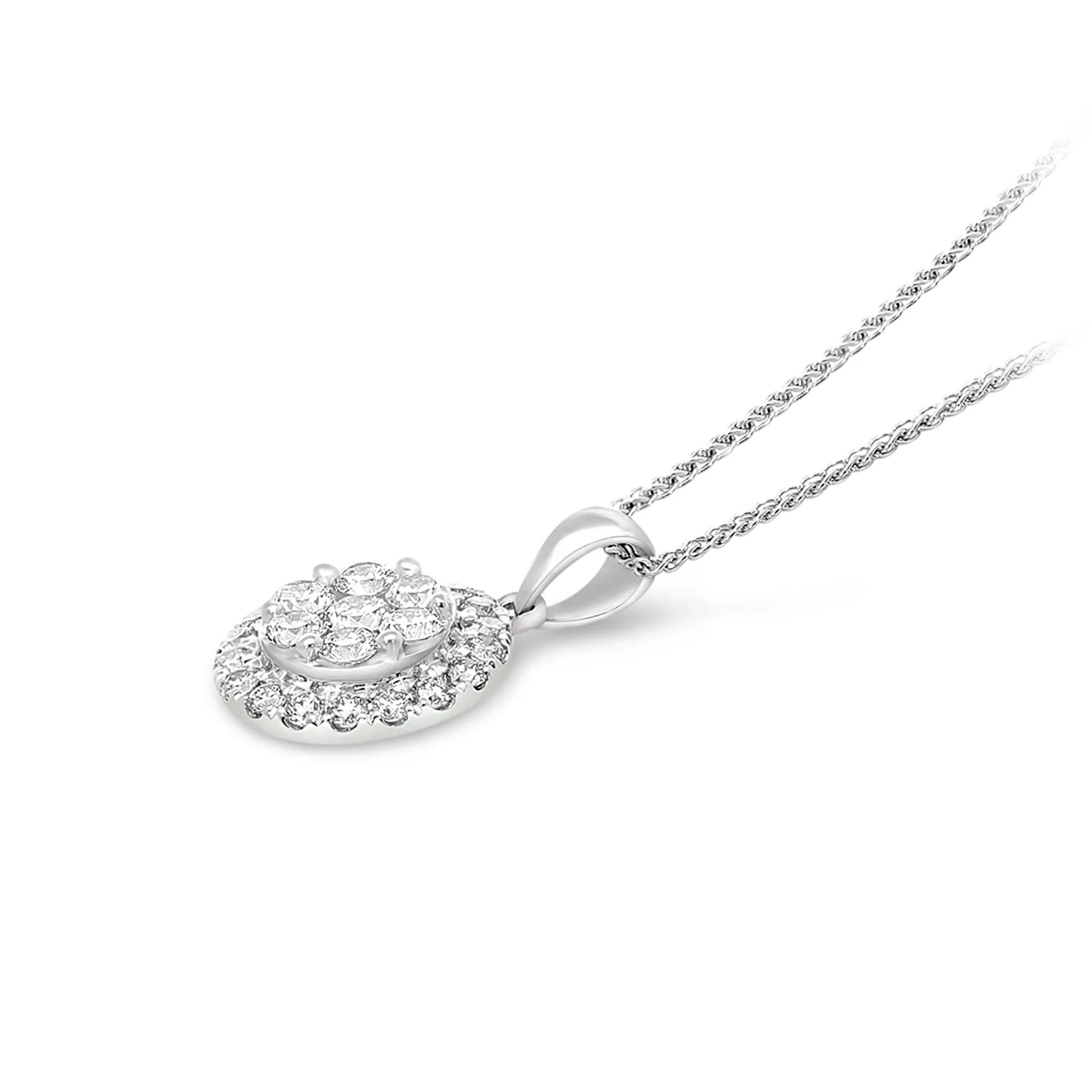 Diamond Cluster Pendant - .55 Carat