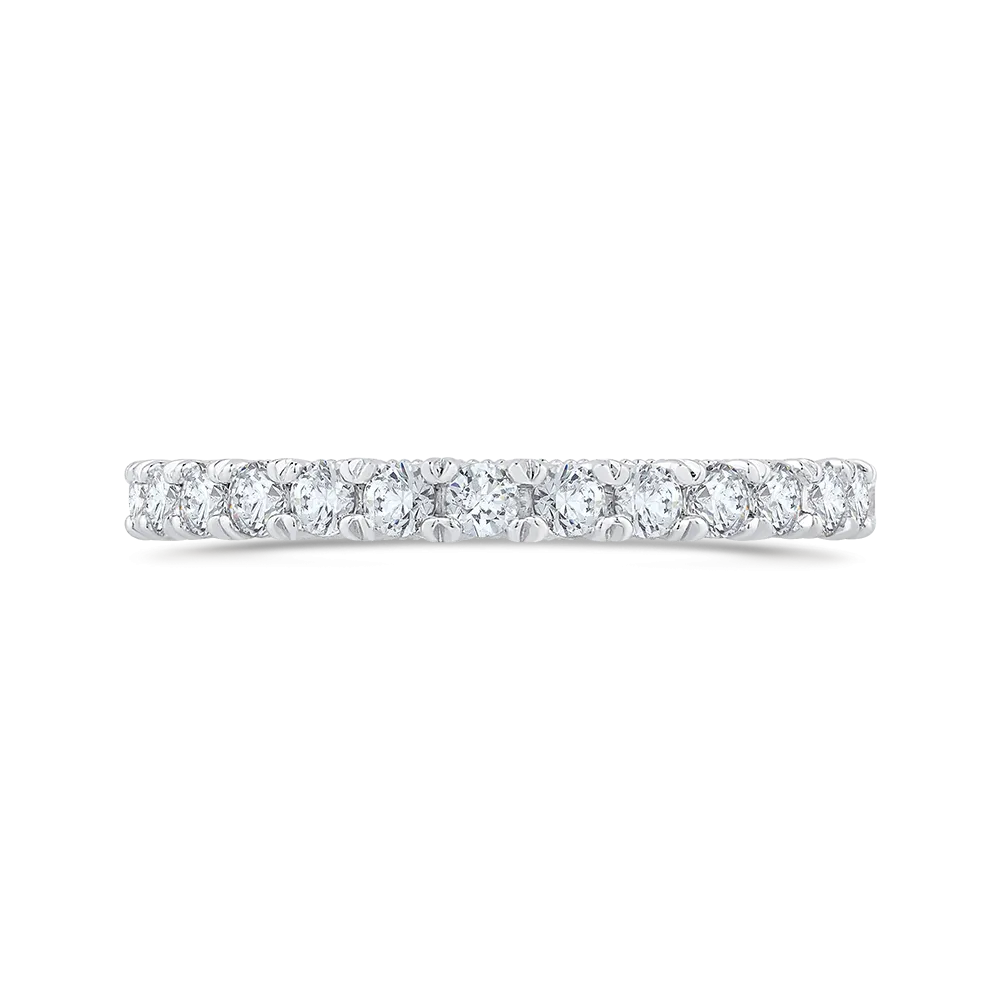 Diamond Half-Eternity Wedding Band in 14K White Gold
