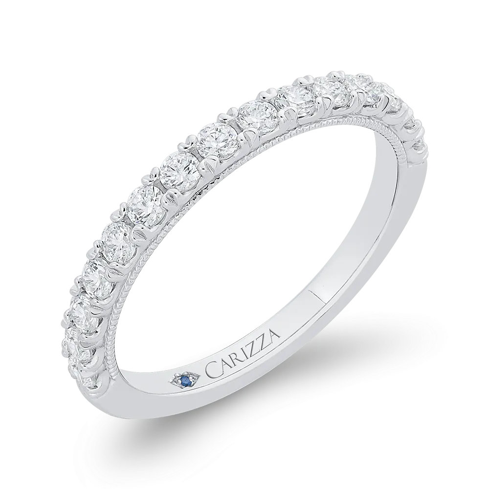 Diamond Half-Eternity Wedding Band in 14K White Gold