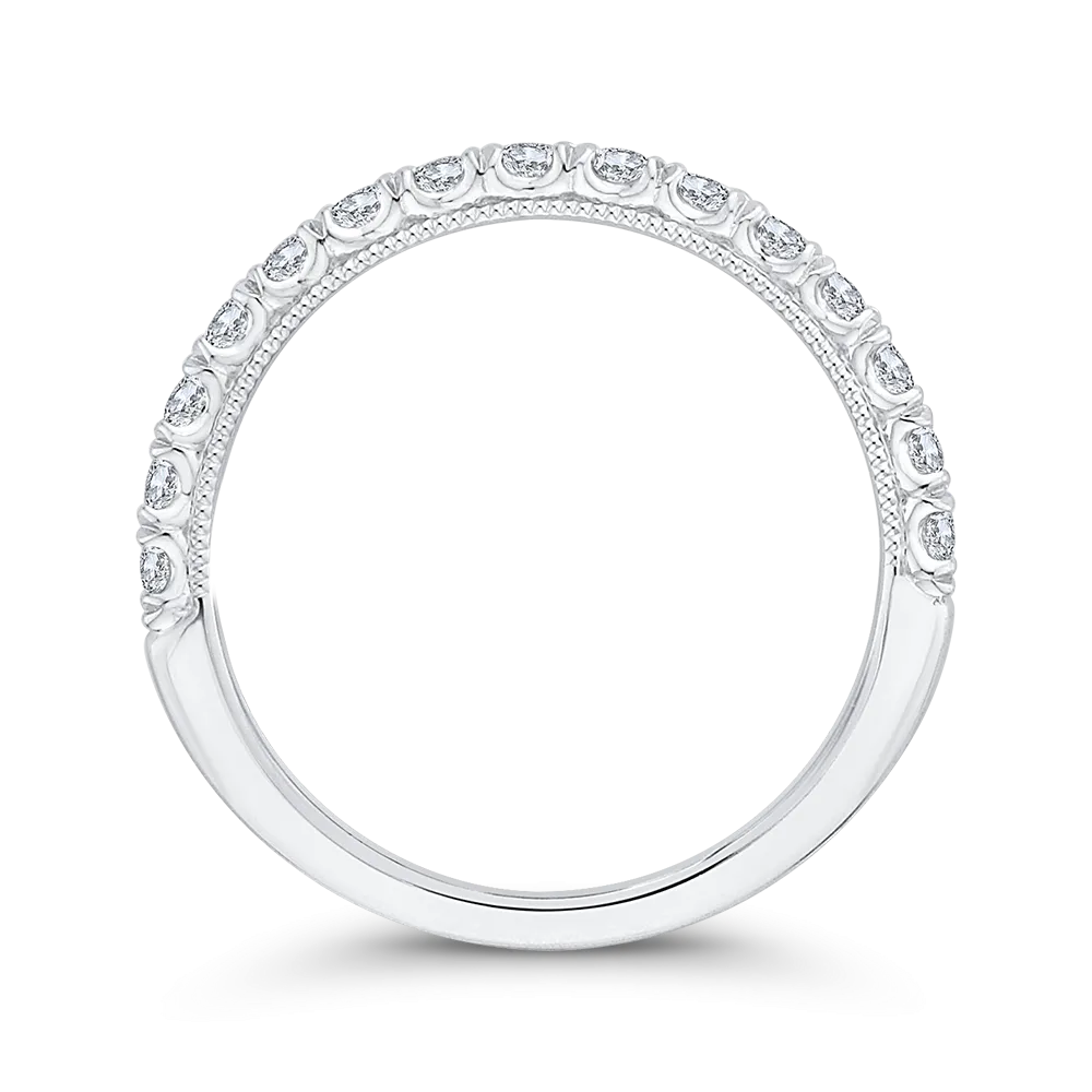 Diamond Half-Eternity Wedding Band in 14K White Gold
