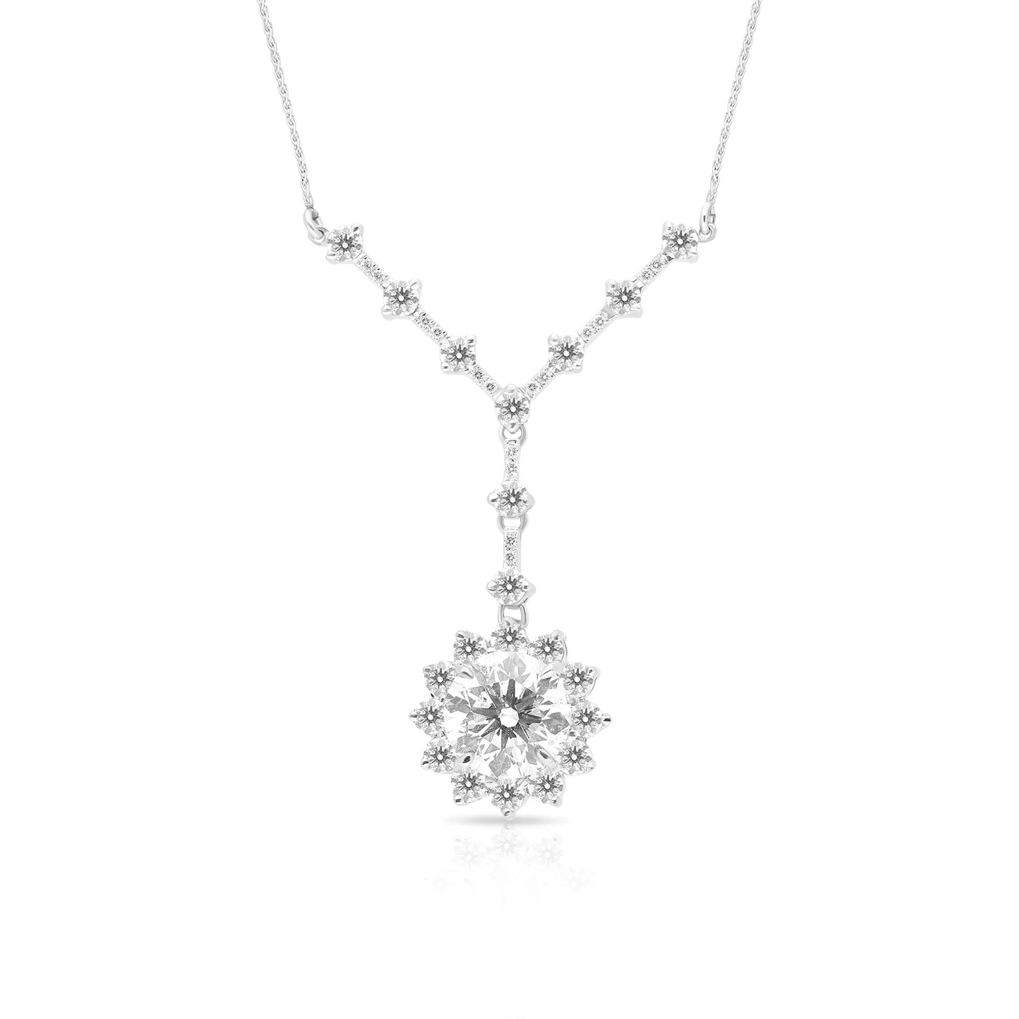 Diamond Snowflake Pendant - 4.52 Carat