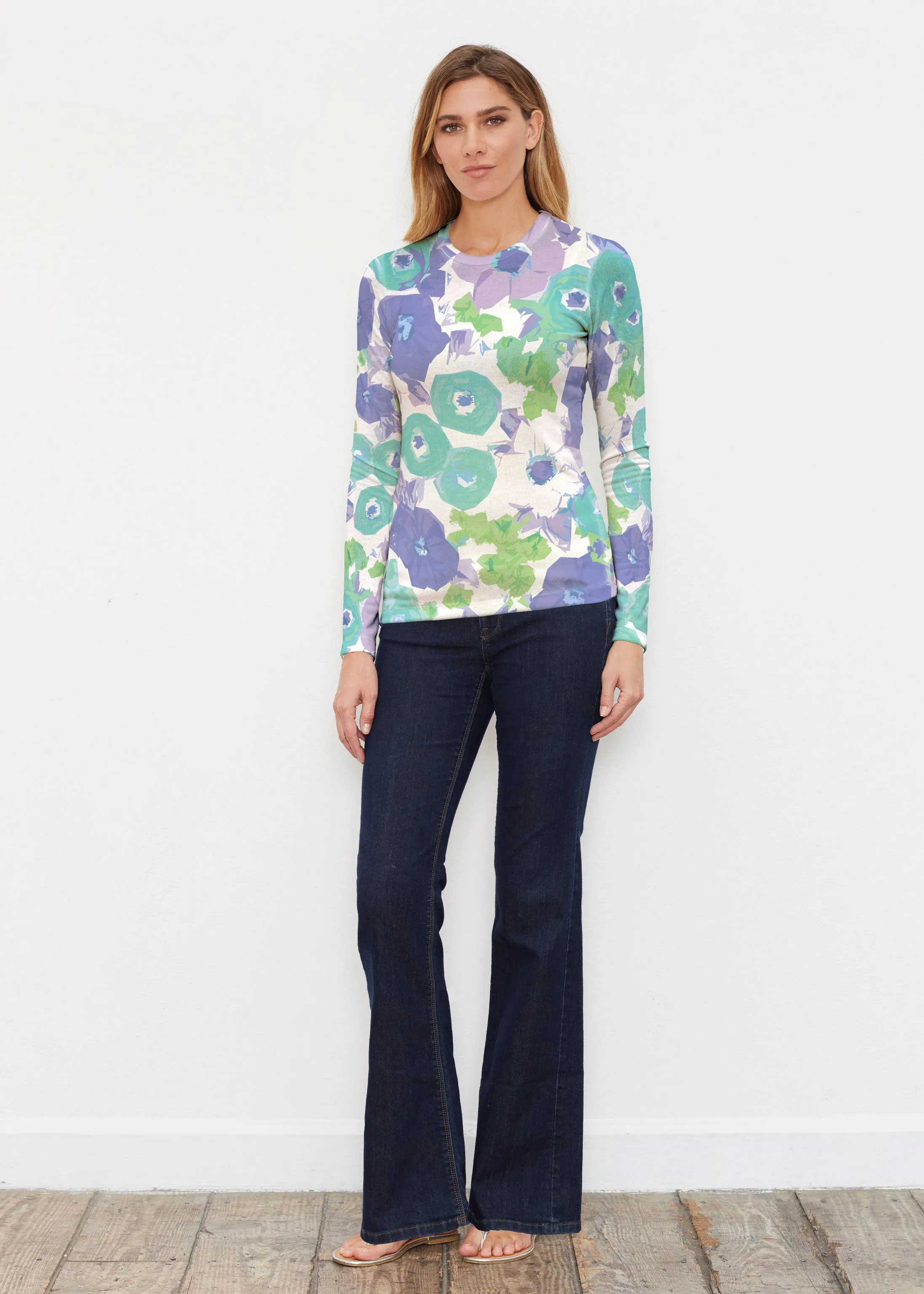 Dotsy (19202) ~ Butterknit Long Sleeve Crew Top