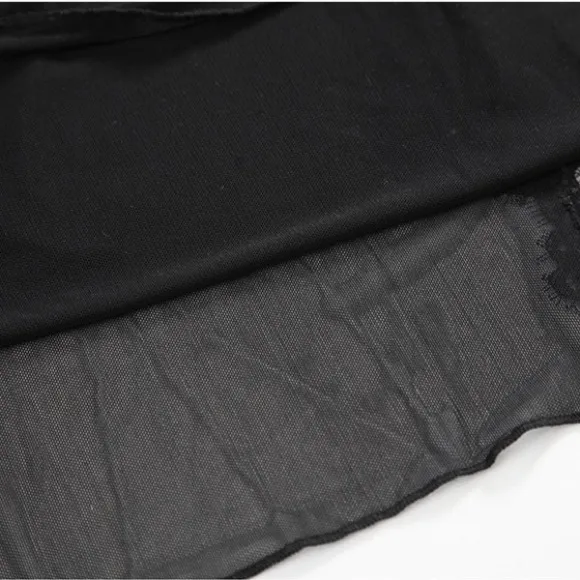 Dreamy Black Soft Stretch Lace Mesh Nightie