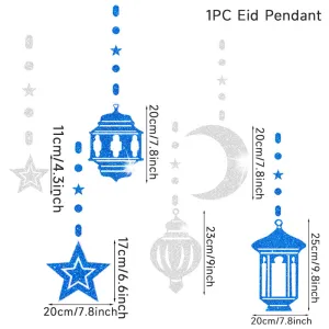 Eid Symphony Star Moon Charm Pull Flower: Muslim Ramadan Home Decoration Pendant