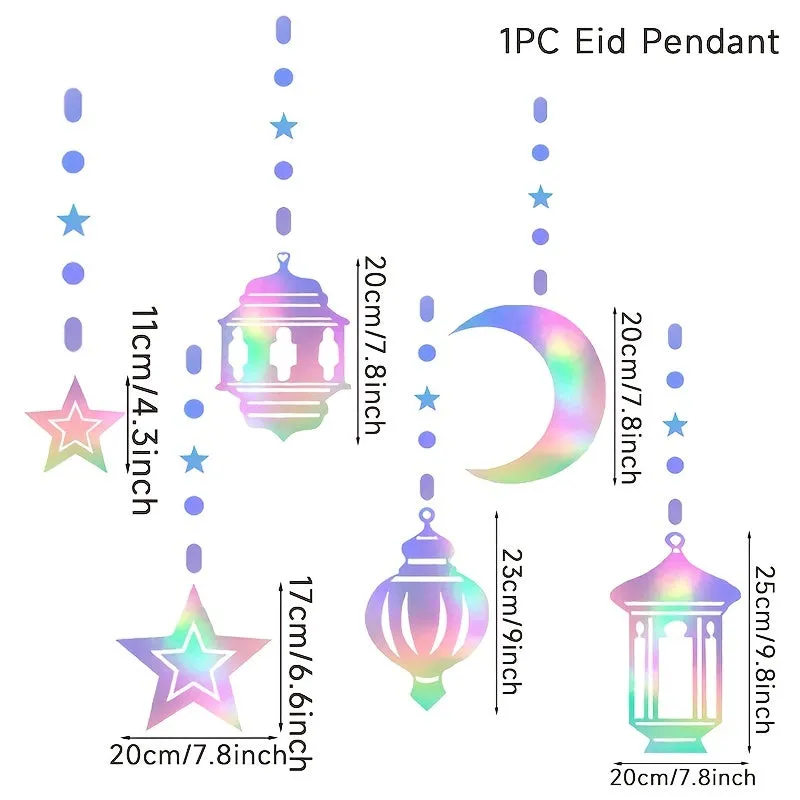 Eid Symphony Star Moon Charm Pull Flower: Muslim Ramadan Home Decoration Pendant