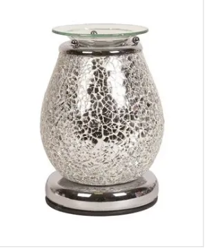 Electric Wax Melt Burner - Silver Mosaic Touch