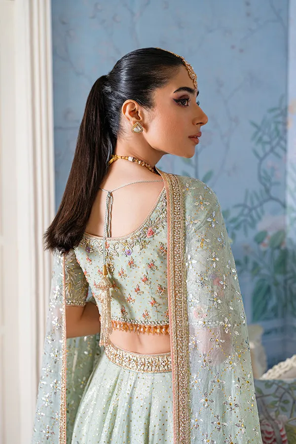 Embellished Blue Lehenga Choli Indian Bridal Dress