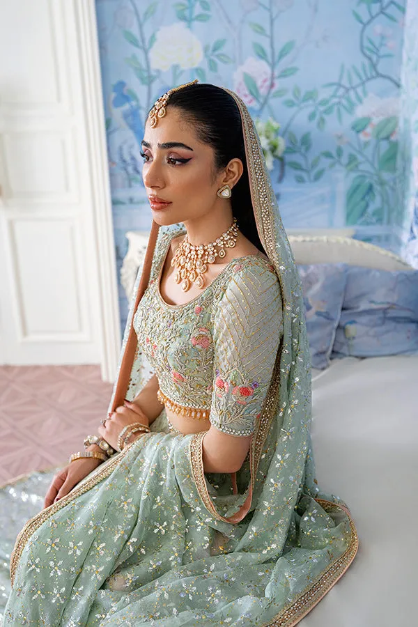 Embellished Blue Lehenga Choli Indian Bridal Dress