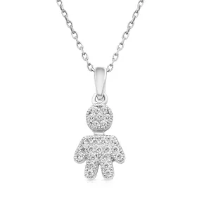 Embellished Boy Pendant  -.15 Carat