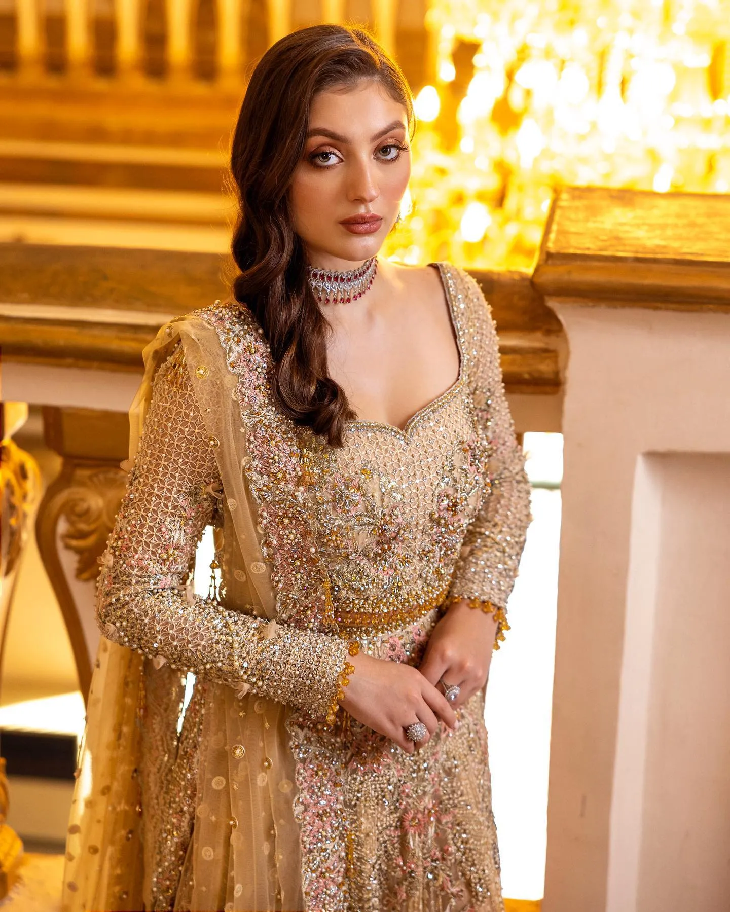 Embellished Lehenga and Choli Pakistani Bridal Dress