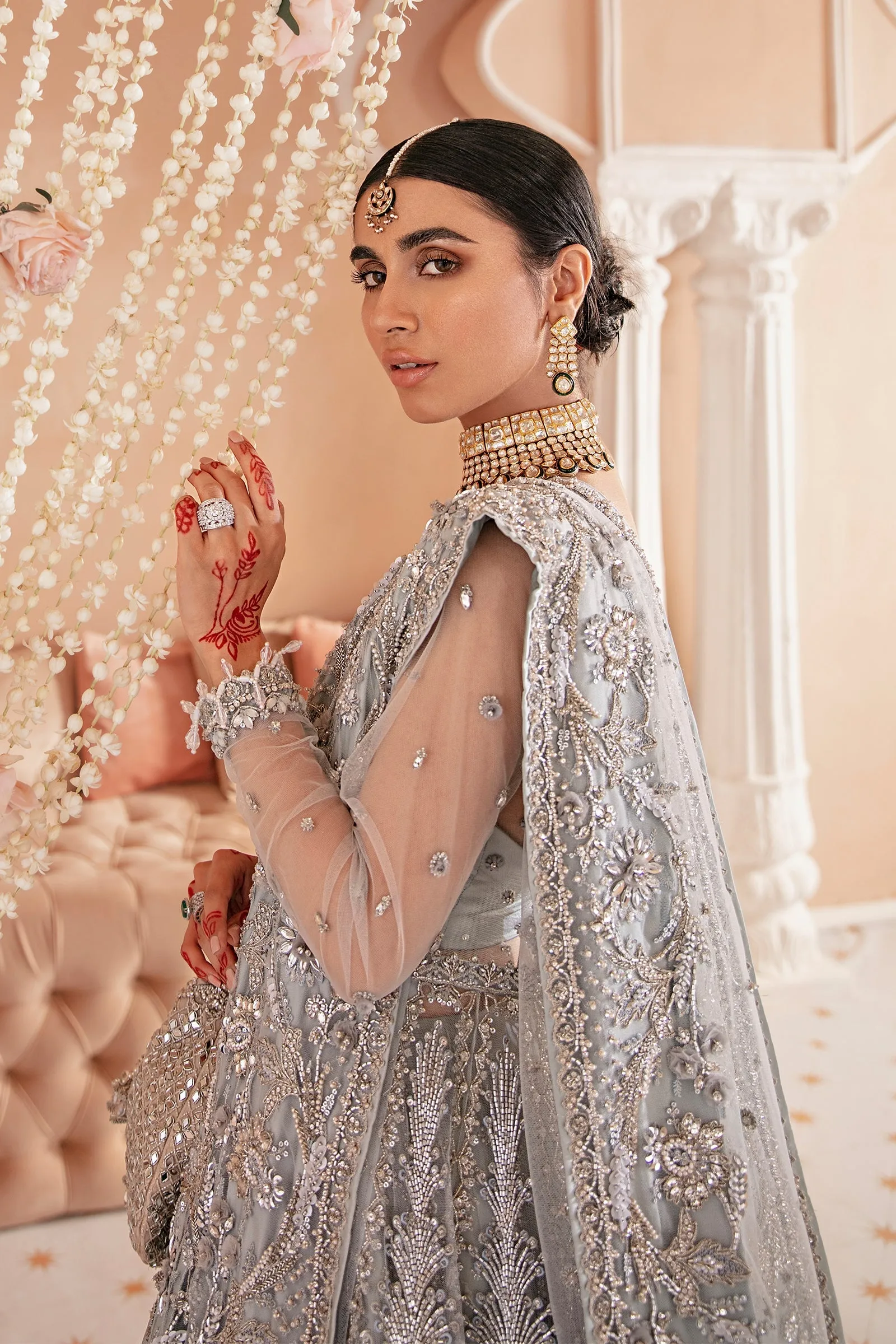 Embellished Lehenga and Kameez Pakistani Wedding Dress